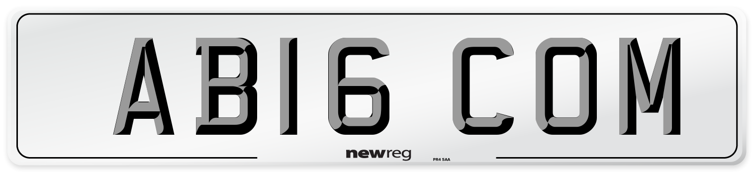 AB16 COM Number Plate from New Reg